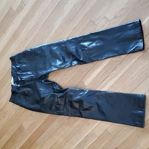 GAP ORIGINAL FIT VINTAGE LEATHER PANTS BLACK SIZE 6